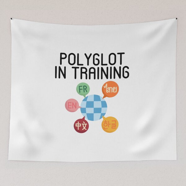 Item preview, Polyglot In Training designed and sold by GoofyLab.