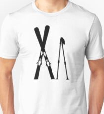 Crossed ski sticks Unisex T-Shirt
