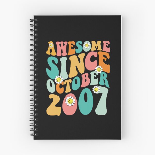 Item preview, Awesome Since October 2007 | Made In 2007 | Retro Groovy Birthday designed and sold by Christina-grich.