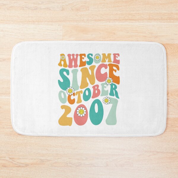Item preview, Awesome Since October 2007 | Made In 2007 | Retro Groovy Birthday designed and sold by Christina-grich.