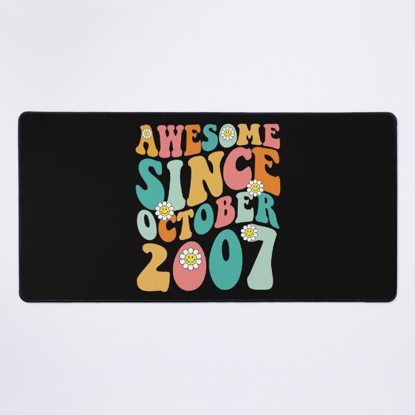 Item preview, Awesome Since October 2007 | Made In 2007 | Retro Groovy Birthday designed and sold by Christina-grich.