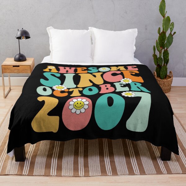 Item preview, Awesome Since October 2007 | Made In 2007 | Retro Groovy Birthday designed and sold by Christina-grich.