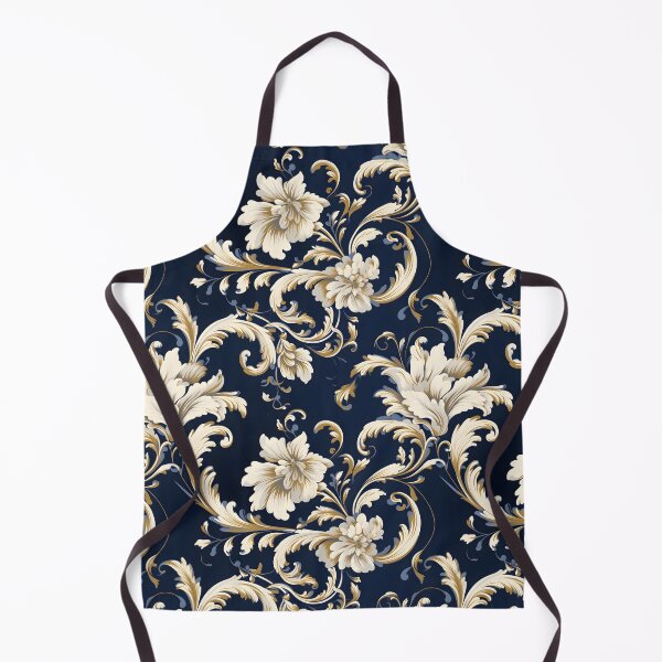 Item preview, Baroque Navy Collection with White and Gold Rod-Tone Accents designed and sold by AlienSkinEyes.