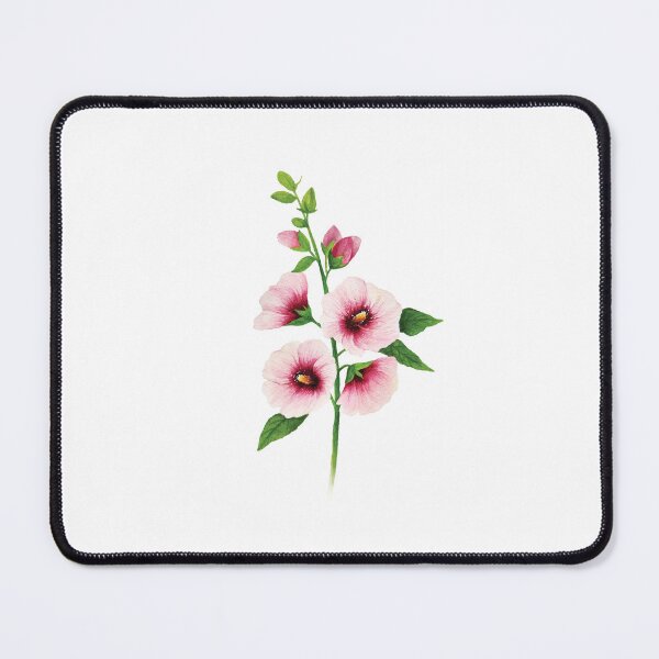 Item preview, Alcea Flower, Hollyhock Flower Wall art Printable Watercolor designed and sold by ug-atelier.