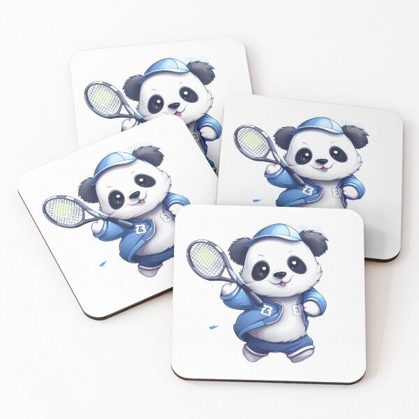 Item preview, Cute Panda Play Tennis designed and sold by PandaPlanner.