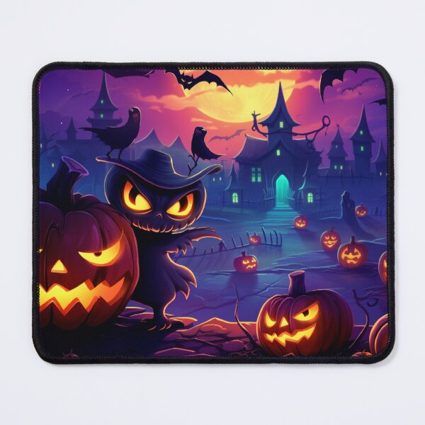 Item preview, halloween night background with pumpkins and castle designed and sold by SabinArt.