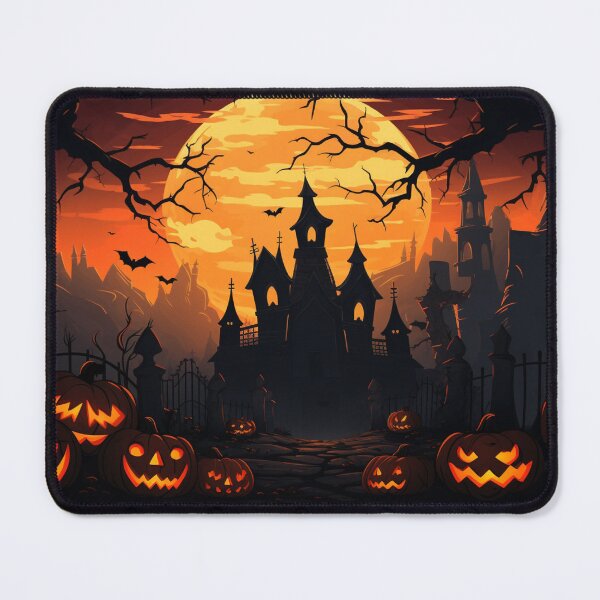 Item preview, halloween background with pumpkins, halloween pumpkin head jack lantern designed and sold by SabinArt.