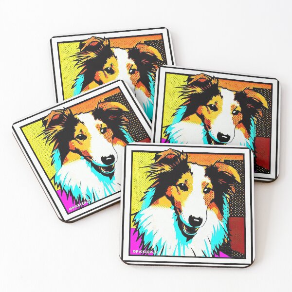 Item preview, Happy Rough Collie Pop Art designed and sold by FunnehGacha.