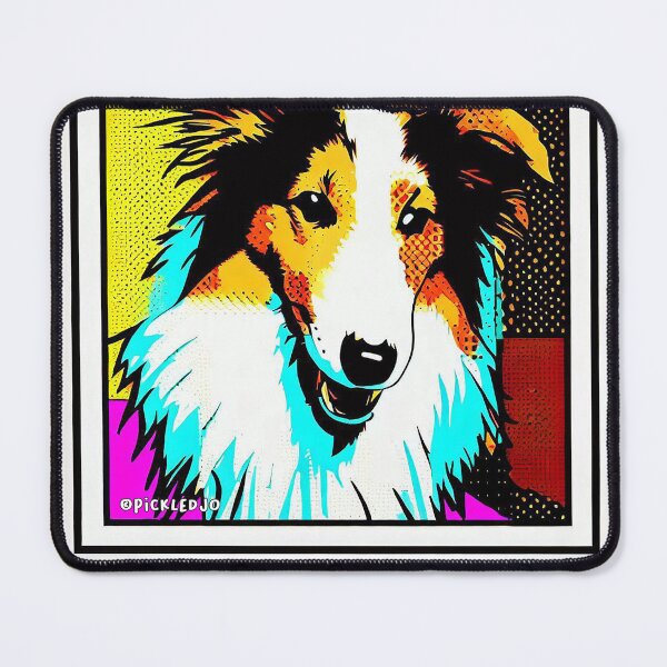 Item preview, Happy Rough Collie Pop Art designed and sold by FunnehGacha.