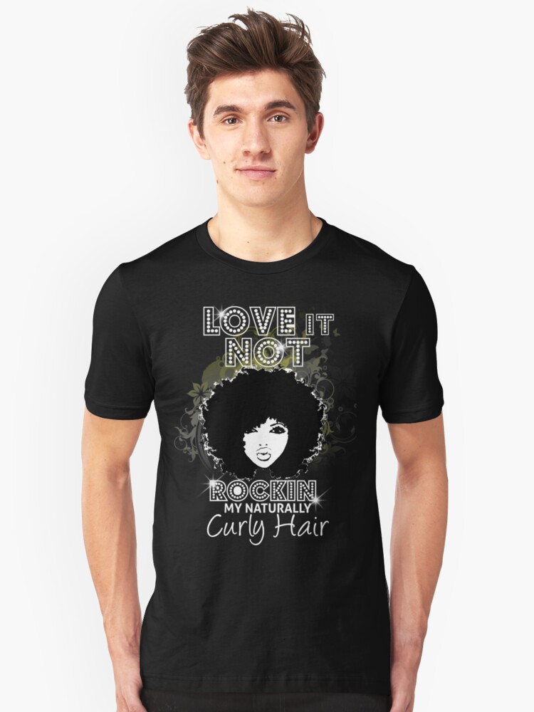 Alternate view of Im Rockin My Naturally Curly Hair Natural Hair Quotes Slim Fit T-Shirt