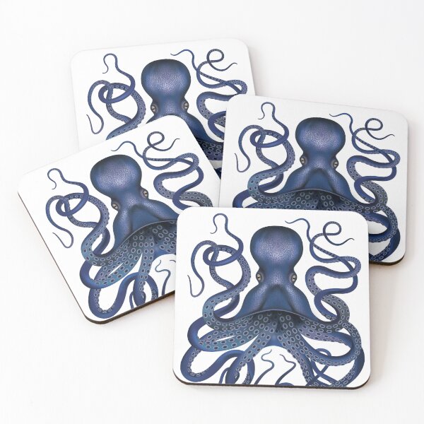 Item preview, Many Octopus Items - Kraken Under Water Marine Illustration designed and sold by Billers Art.
