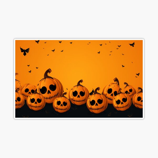 Halloween orange icon of two black cats in mirror Vector Image