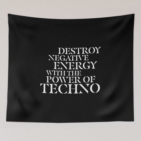 Item preview, Destroy negative energy with the power of techno. Electronic music fans gifts. designed and sold by just-quotes.