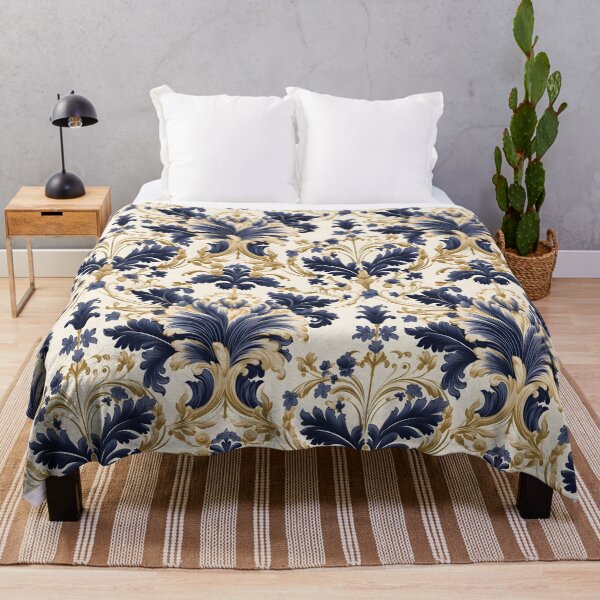 Item preview, Baroque Navy Collection with White and Gold Rod-Tone Accents designed and sold by AlienSkinEyes.