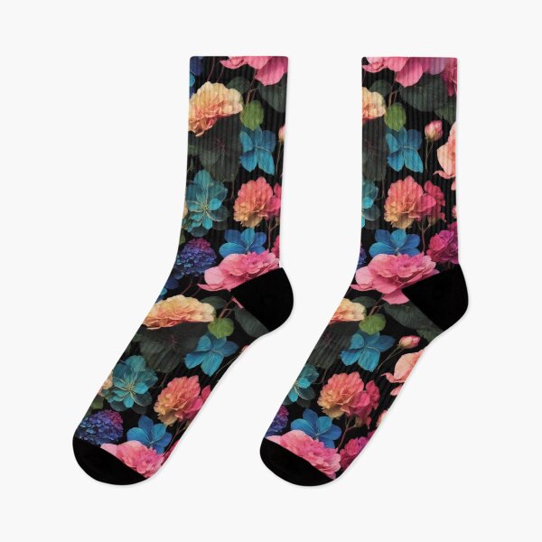 Item preview, Whimsical Watercolor Dark Floral Hydrangea Pattern #26 designed and sold by Rae-SunshineArt.