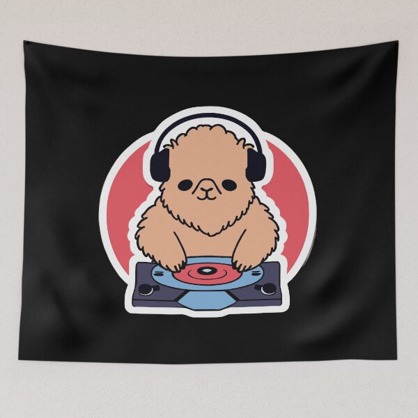 Item preview, Cute Animals- Dj Alpaca designed and sold by ArchieDid.