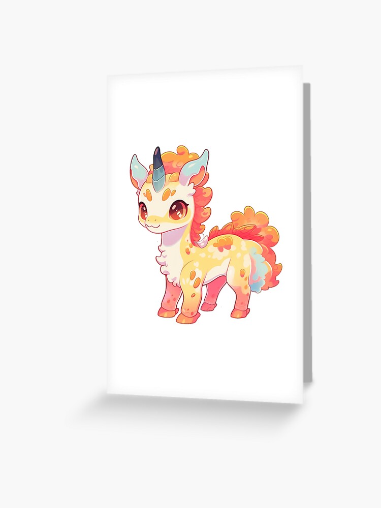 Cute Chibi Style Kirin Creature" Greeting Card for Sale by SundayDonuts |  Redbubble