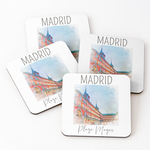 Item preview, A Watercolor Design of the Plaza Mayor in Madrid - Spain designed and sold by Sketch-Shack.
