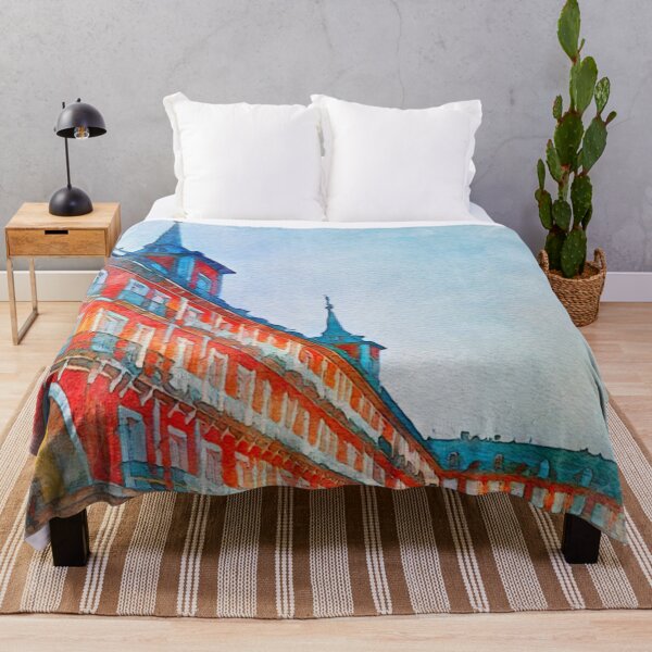 Item preview, A Watercolor Design of the Plaza Mayor in Madrid - Spain designed and sold by Sketch-Shack.