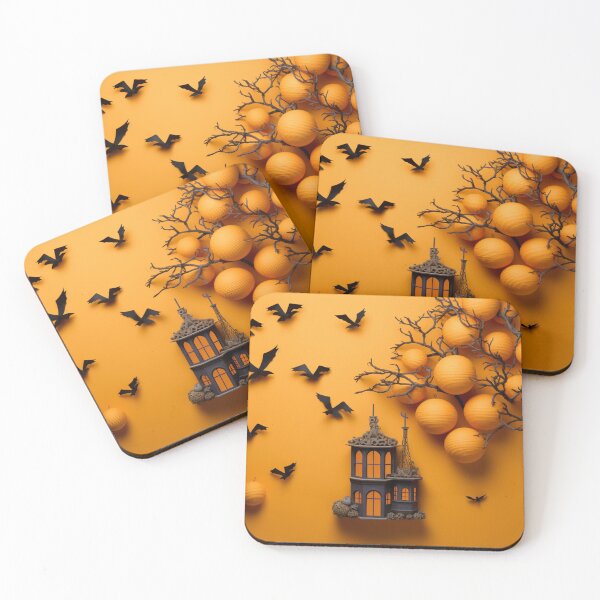 Item preview, halloween background with castle and bats designed and sold by SabinArt.