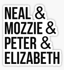 White Collar Names Sticker