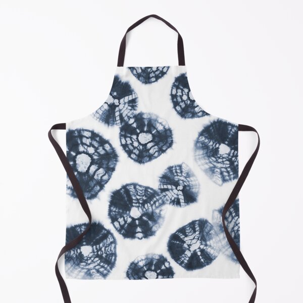 Item preview, Shibori Kumo tie dye dark navy blue dots over white designed and sold by marufemia.