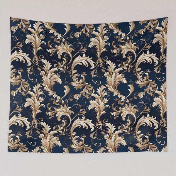 Item preview, Baroque Navy Collection with White and Gold Rod-Tone Accents designed and sold by AlienSkinEyes.