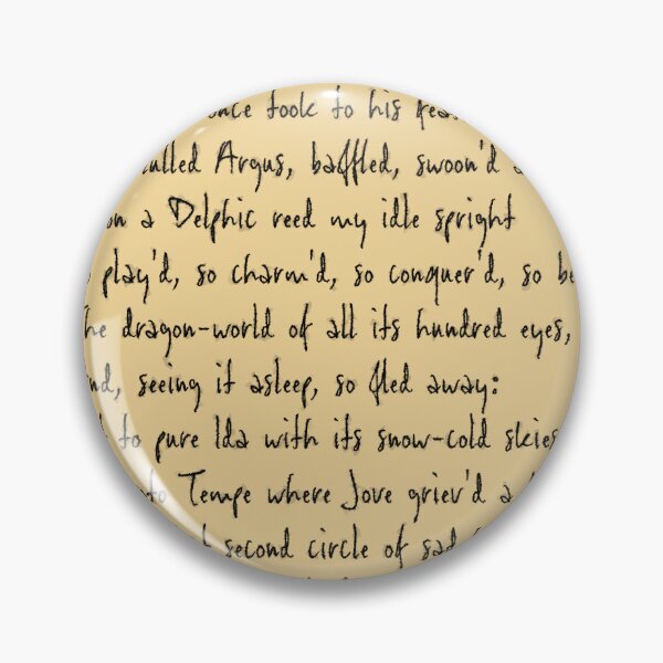 Artikelvorschau, On a Dream von John Keats Gedicht entworfen und verkauft von FireflyStudi0s.