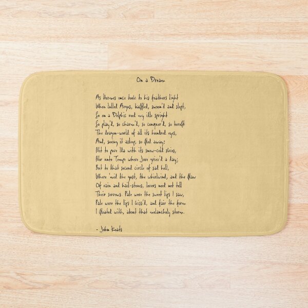 Item preview, On a Dream by John Keats Poem designed and sold by FireflyStudi0s.
