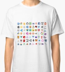 Developer icons, open source project logos, web companies Classic T-Shirt