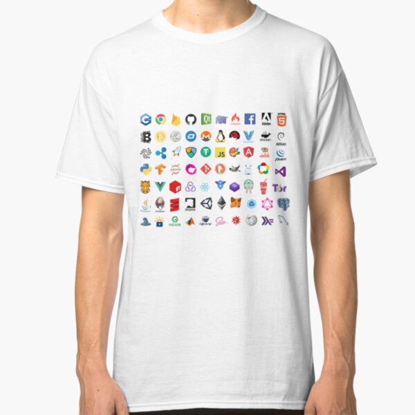 Developer icons, open source project logos, web companies Classic T-Shirt