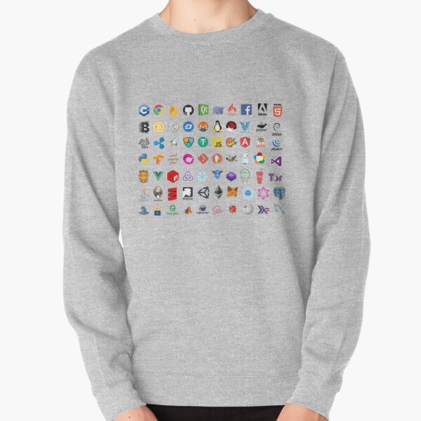 Iconos de desarrollador, logotipos de proyectos de código abierto, empresas web Sudadera sin capucha