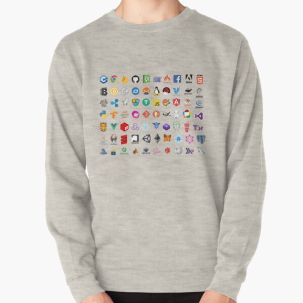 Developer icons, open source project logos, web companies Pullover Sweatshirt