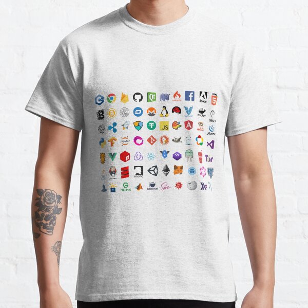 Developer icons, open source project logos, web companies Classic T-Shirt
