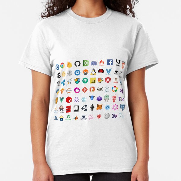 Developer icons, open source project logos, web companies Classic T-Shirt
