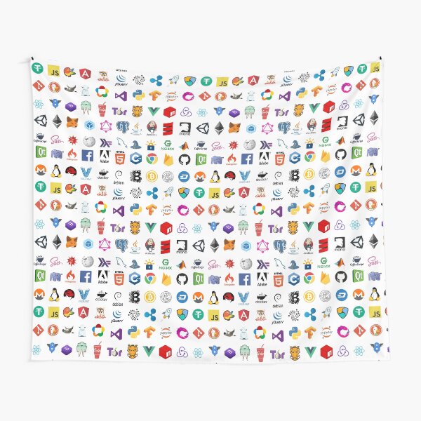 Developer icons, open source project logos, web companies Tapestry