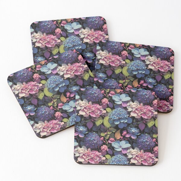 Item preview, Whimsical Watercolor Dark Floral Hydrangea Pattern #27 designed and sold by Rae-SunshineArt.