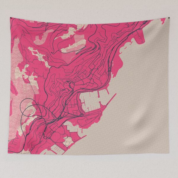 Item preview, Monaco City Map  - Blossom designed and sold by deMAP.