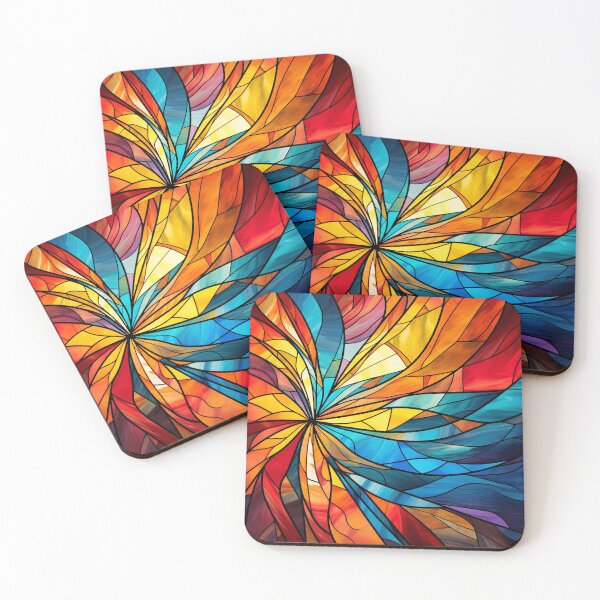 Item preview, Colorful stained glass digital print art designed and sold by dcrc.