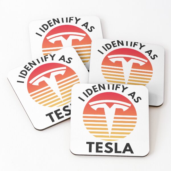 Item preview, I Identify As Tesla Retro Bumper  designed and sold by TeeArtillery.