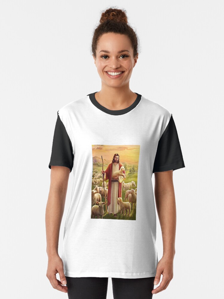 Jesus The Good Shepherd Women T Shirt Jesus The Good Shepherd Women T Shirt