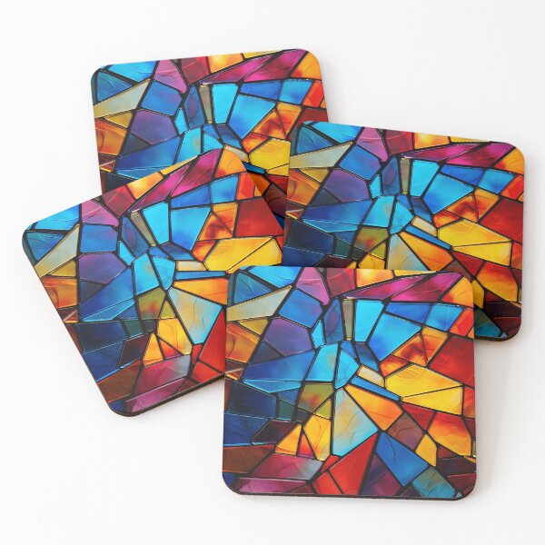 Item preview, Colorful stained glass digital print art designed and sold by dcrc.