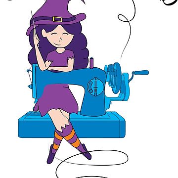 Artwork thumbnail, Sewing witch flying to the wizard by MADDesigns12