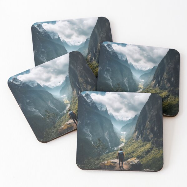 Item preview, The man is hiking on the big mountain designed and sold by EternityLoves.