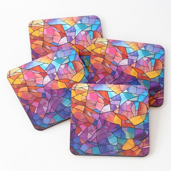 Item preview, colorful stained glass digital print art designed and sold by dcrc.