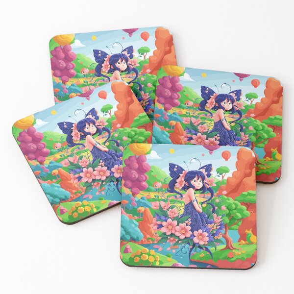 Item preview, Anime girl butterflies and flowers designed and sold by DigoCostaK7css.