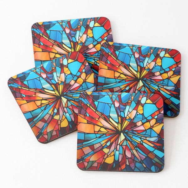 Item preview, Colorful stained glass digital print art designed and sold by dcrc.