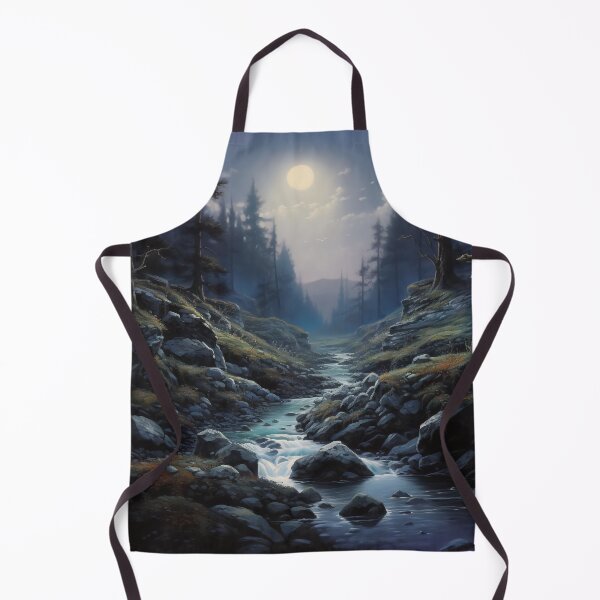 Item preview, The little stream in the forest night view designed and sold by EternityLoves.