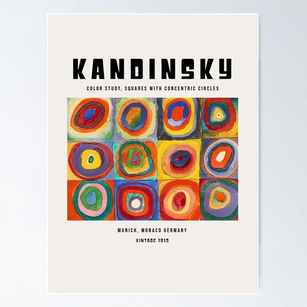 Item preview, Kandinsky | Color Study, Squares with Concentric Circles,  1913   designed and sold by BossyCatHome.