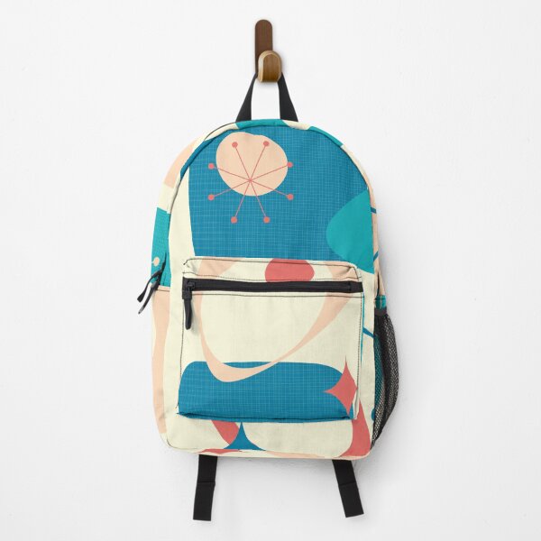 Item preview, Mid Century Atomic Abstract 15 Blue, Peach designed and sold by trdstudio.